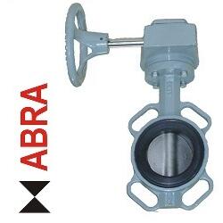 Затвор поворотный межфланцевый маслобензостойкий ABRA-BUV-VF863D200G Ду200 Ру16 с редуктором