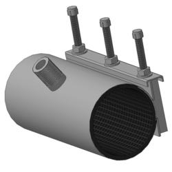 Хомут врезной ОД=145-155 L=300 нар. резьба ДУ32