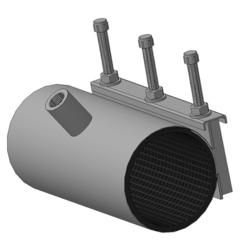 Хомут врезной ОД=145-155 L=500 вн. резьба ДУ32